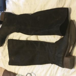 lucky brand black suede riding boots